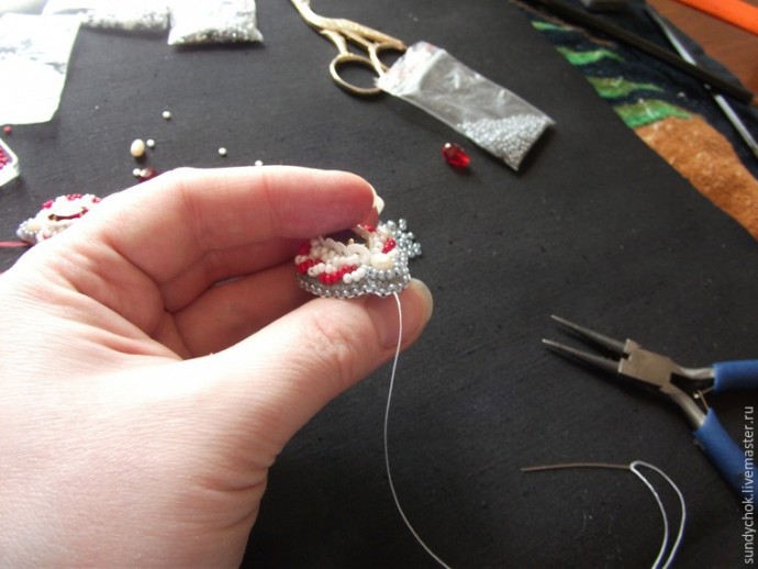 ​Создаем свадебные серьги "Мирослава": часть 4