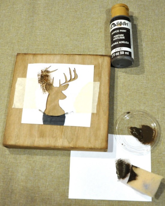 Декор шкатулки с двойной крышкой "Золотой волшебный лес": часть 4