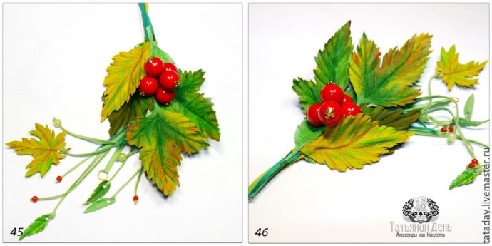 Делаем осеннюю подвеску-брелок для сумки: часть 3