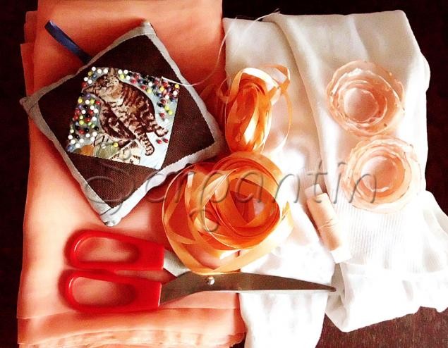 Декорирование джемпера цветами и лентами Декорирование джемпера цветами и лентами