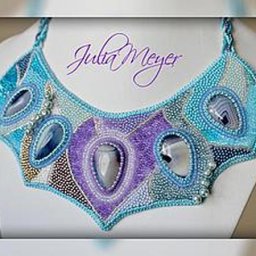 ​Вышиваем шикарное колье "Зазеркалье": часть 2