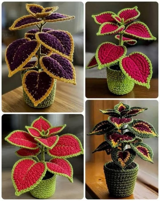 ​Идеи вязаных цветов