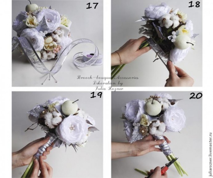 ​Мастерим свадебный букет: часть 3
