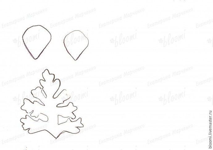 Делаем брошь с анемоной и цинерарией