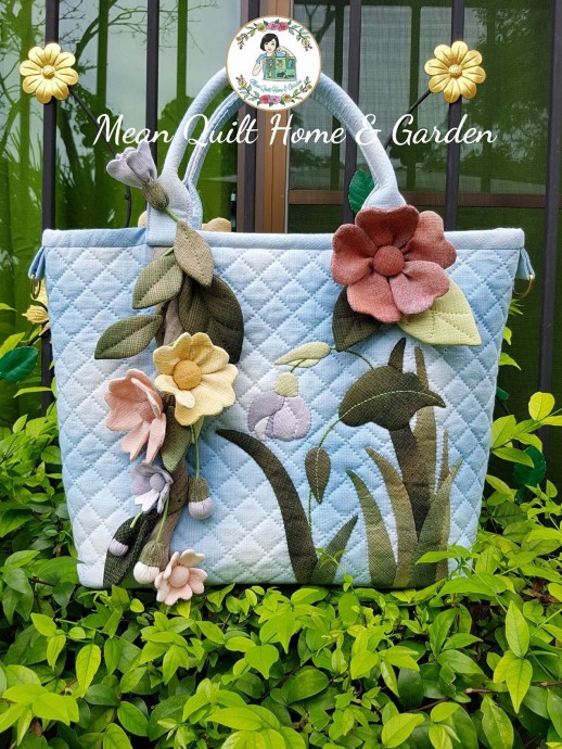 ​Идеи сумок в технике пэчворк с аппликациями