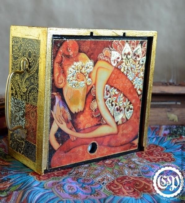 ​Коробка для чая превращается в восточную шкатулку: мастер-класс, часть 5