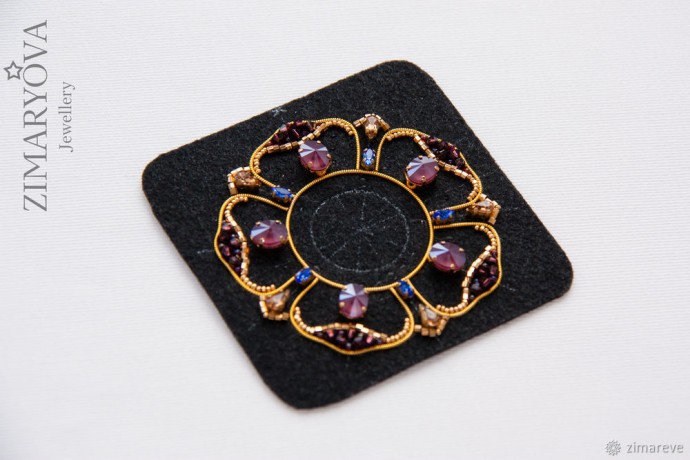 Мастерим брошь-цветок "Flower of the Universe": часть 1