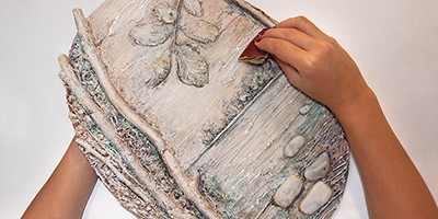 Панно "Лесное озеро" своими руками