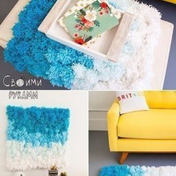 Коврик из помпонов
