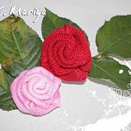 Как сделать вязаную розочку