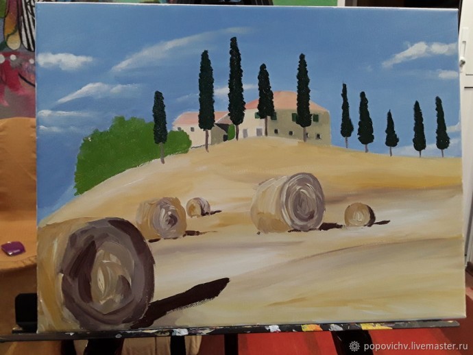 ​Рисуем итальянский пейзаж акрилом