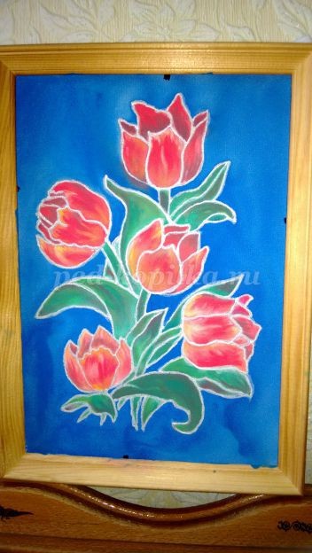 Холодный батик "Тюльпаны"