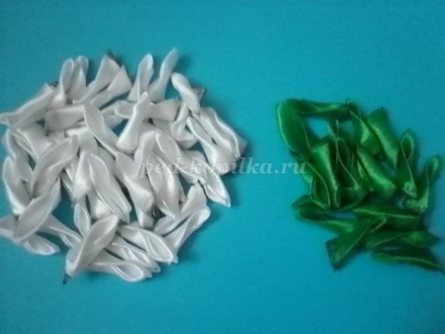 Заколка "Астра" из атласных лент: мастер-класс, часть 2