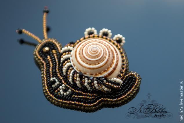 Брошь-улитка: мастер-класс, часть 4
