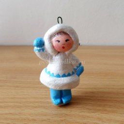 Ёлочная игрушка "Девочка якутка из опилок": часть 3