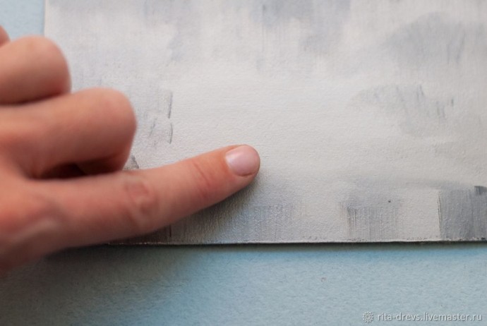 Пишем маслом миниатюру "Зимняя сказка": часть 1 Пишем маслом миниатюру "Зимняя сказка": часть 1