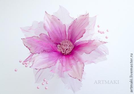Создаем из ткани клематис