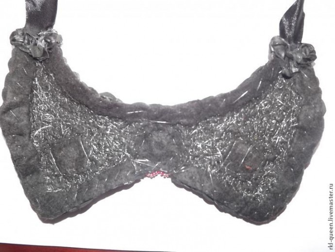 ​Создаем вышитое бисером колье "Воротничок" с элементами кожи: часть 4