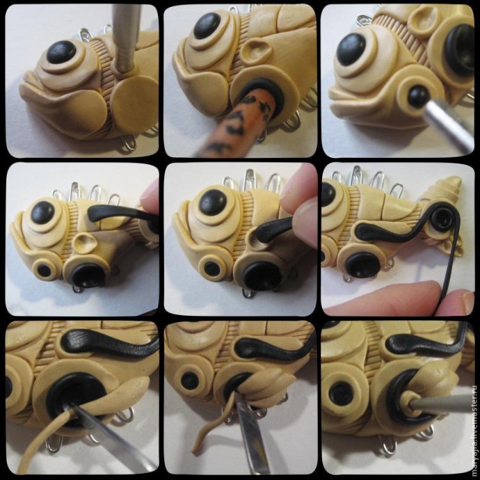 Бионическая рыба: необычное украшение из полимерной глины