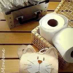 Держатель для туалетной бумаги "Котик"