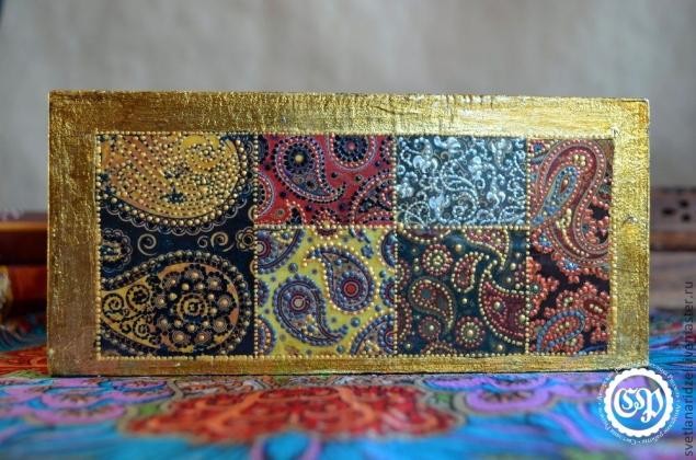 ​Коробка для чая превращается в восточную шкатулку: мастер-класс, часть 5
