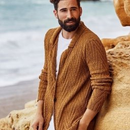 ​Мужской жакет спицами