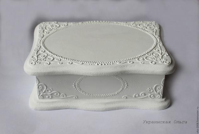 Процесс имитации филиграни и роспись акриловыми красками шкатулки: часть 1