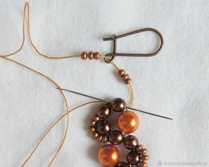 Серьги "Апельсин и шоколад"