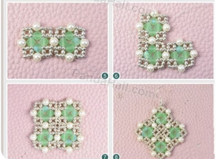 ​Схемы красивых серёжек из бисера