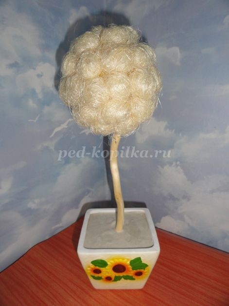 ​Фруктовый топиарий из сизаля: часть 1