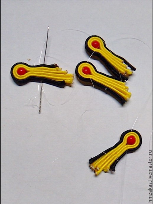 Сутажная брошь по мотивам русских узоров и орнаментов: часть 3