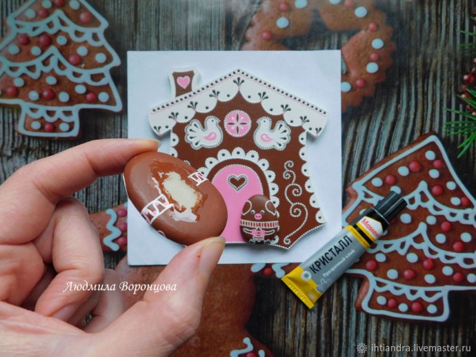 Создаём ключницу "Пряничный домик": часть 2