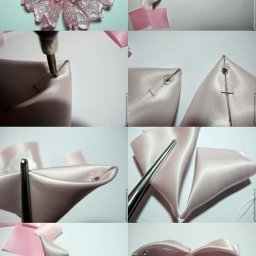 ​Цветы в технике канзаши