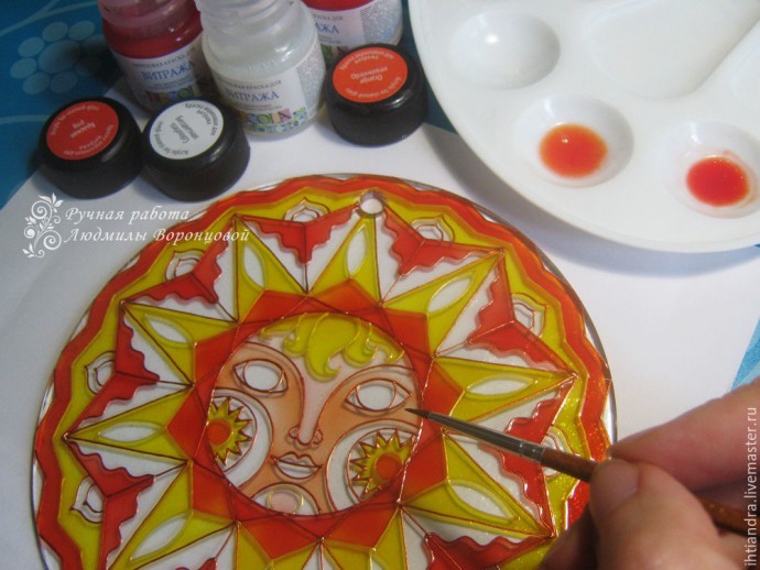 Создаём витражное солнышко: часть 1