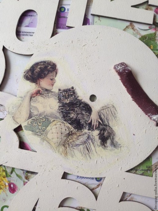 ​Создаём настенные часы в стиле шебби шик: часть 2