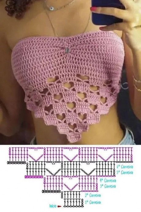 Топы крючком