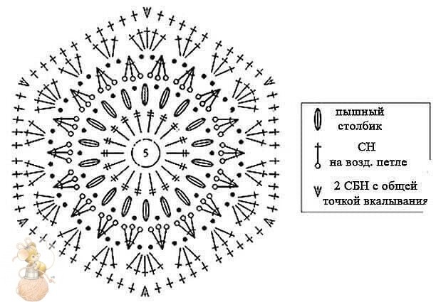 Узорные вязаные тапочки