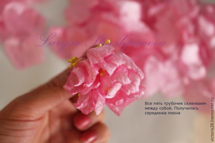Создание пышного роскошного пиона: часть 3