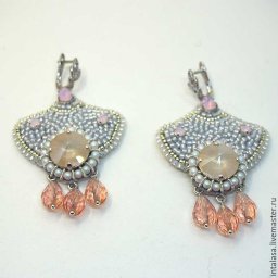 Вышиваем сережки "Лепестки сакуры": часть 2