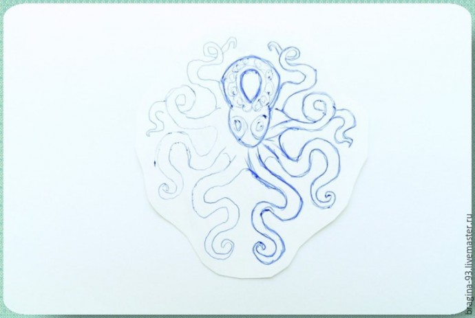 ​Создаем брошь в виде осьминога: часть 1