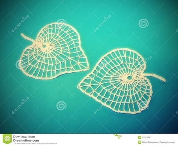 Вязаные листочки крючком