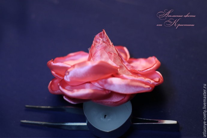 ​Делаем атласную розу: часть 2