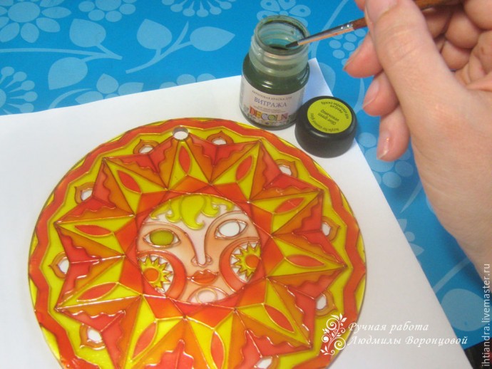 Создаём витражное солнышко: часть 1