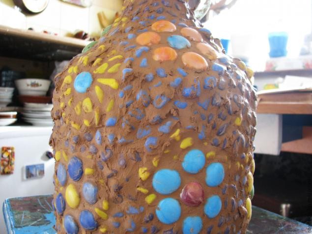 ​Мозаичное дерево: декорируем бутыль