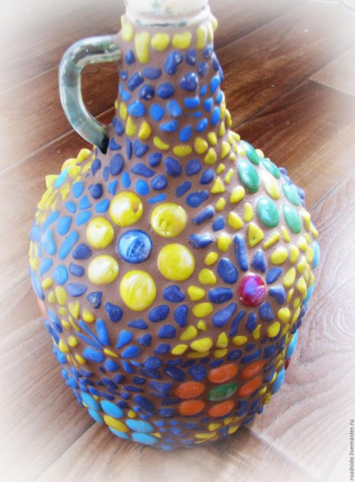 ​Мозаичное дерево: декорируем бутыль