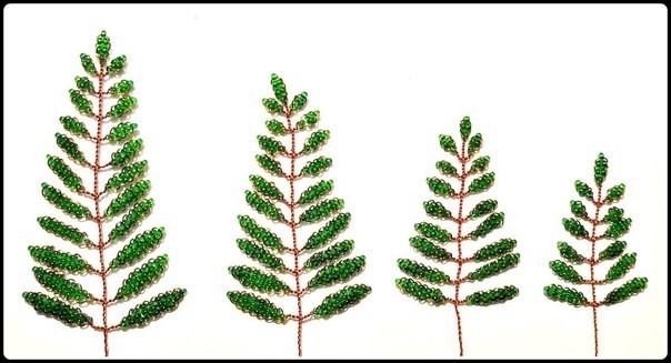 Бонсай рябина из бисера и рубки