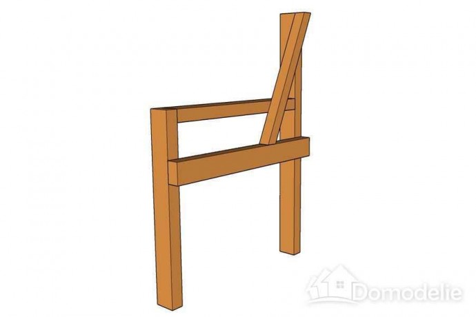 Чертеж небольшой скамейки для дачи