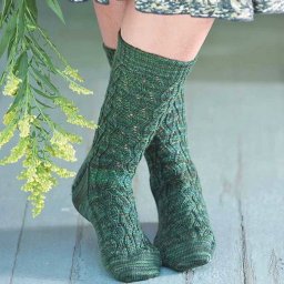 Ажурные носки спицами