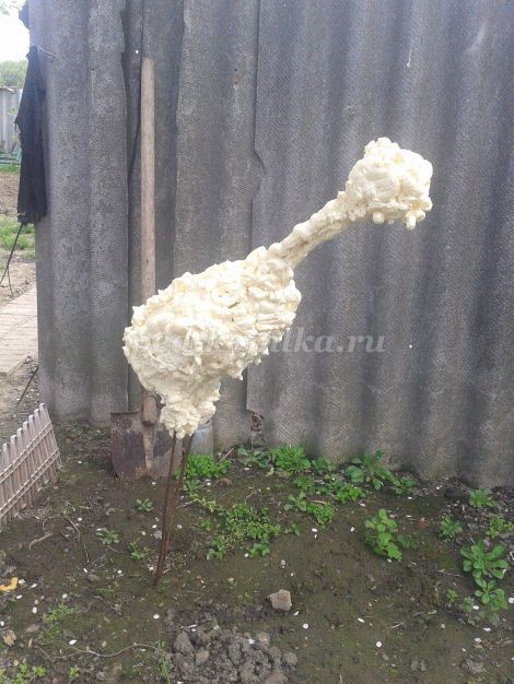 ​Аист из пластиковых бутылок: мастер-класс, часть 1