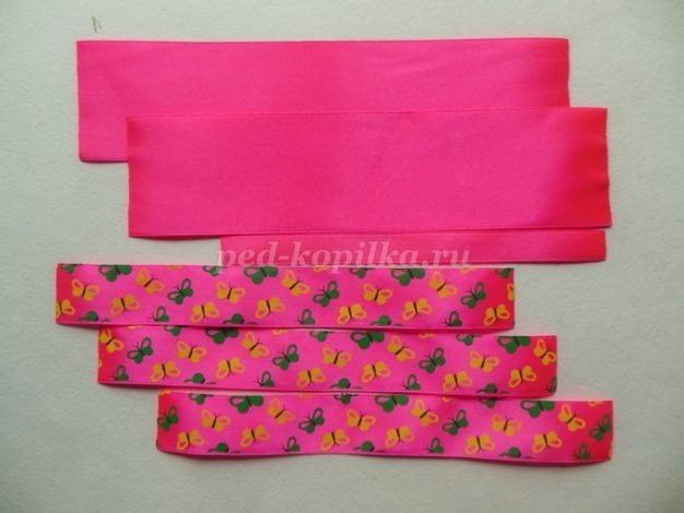 Бантики из атласной ленты: часть 1